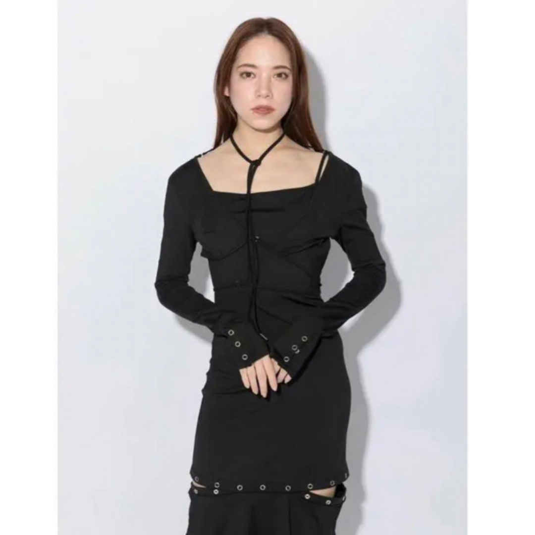 メルトザレディ meltthelady ネックラップストラップワンピースの通販