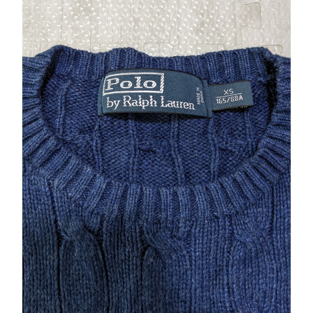POLO RALPH LAUREN - ポロラルフローレン ケーブルニット ネイビー