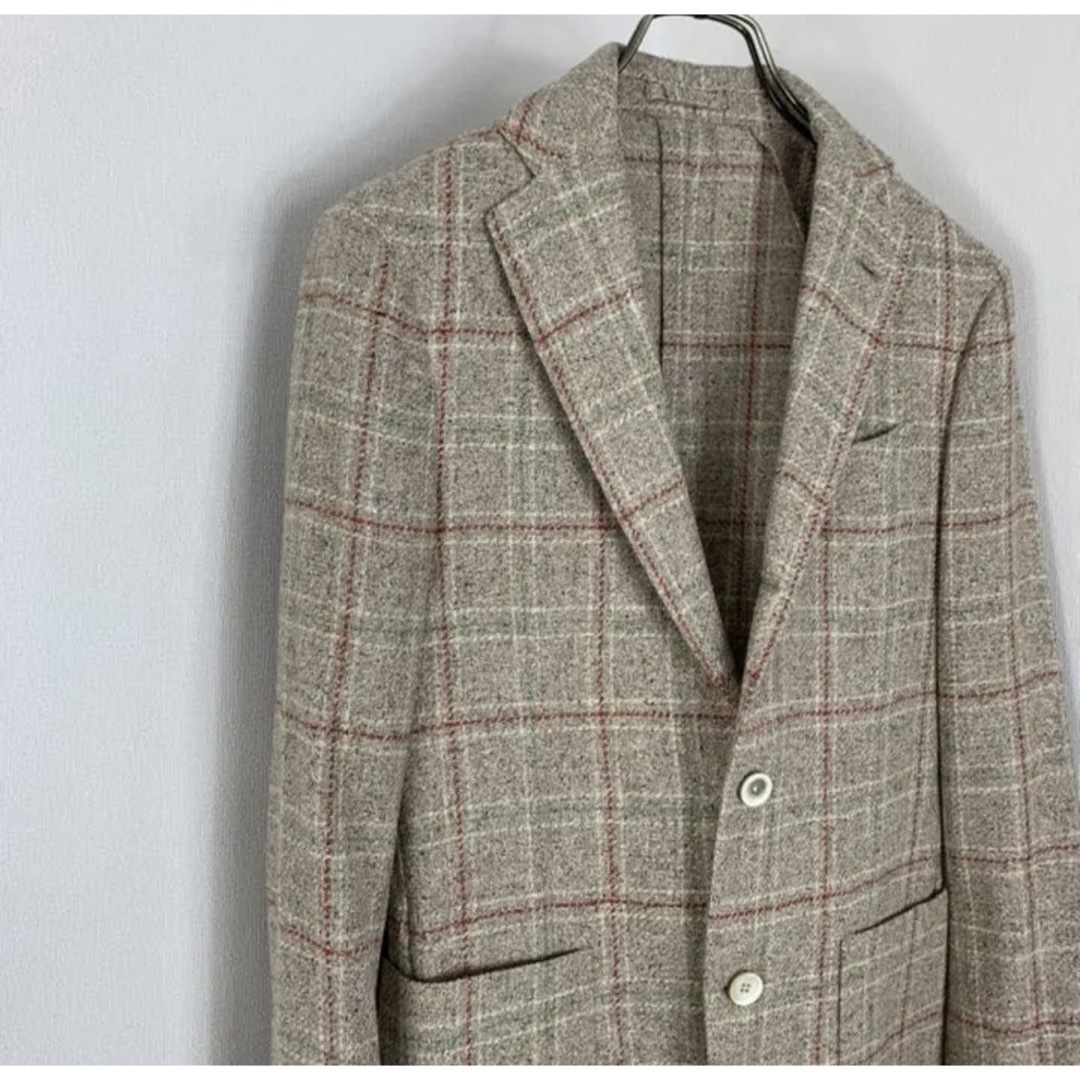 LARDINI - 格安 LARDINI ウインドーペーンツイードジャケット 42 の