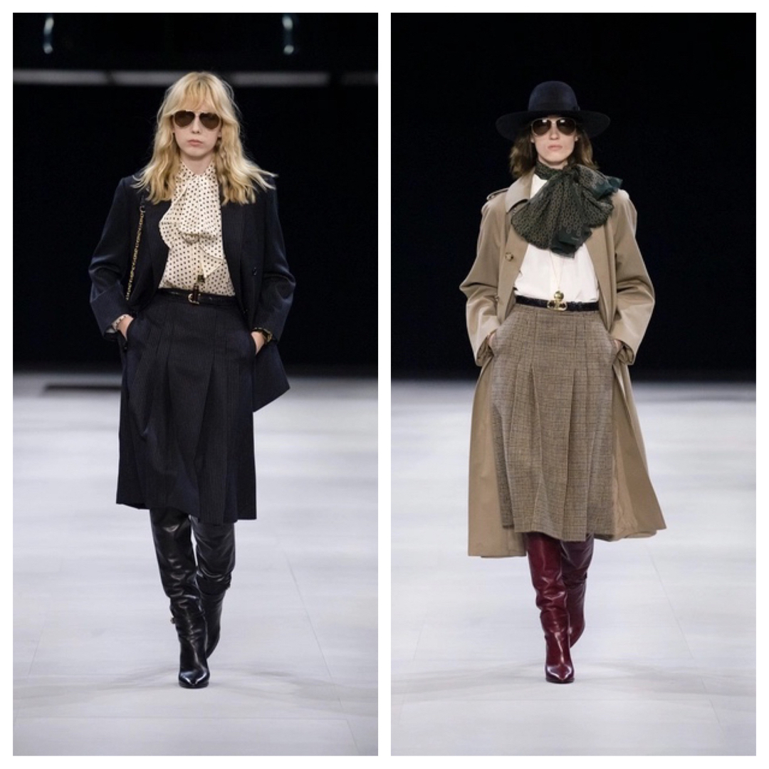 超美品 CELINE セリーヌ ウール スカート 2D23 サイズ:38 CELINE