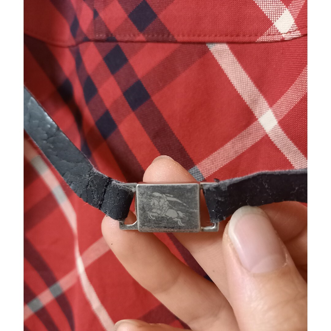 BURBERRY - バーバリーロンドン ノースリーブ ワンピース 赤 チェック