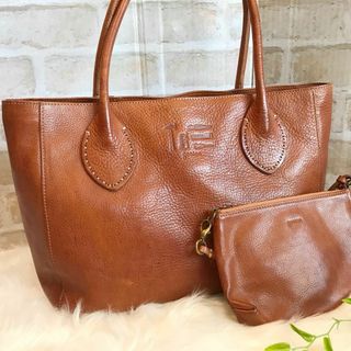 genten - 【2点セット♪】ゲンテン レザートートバッグ ブラウン 工具