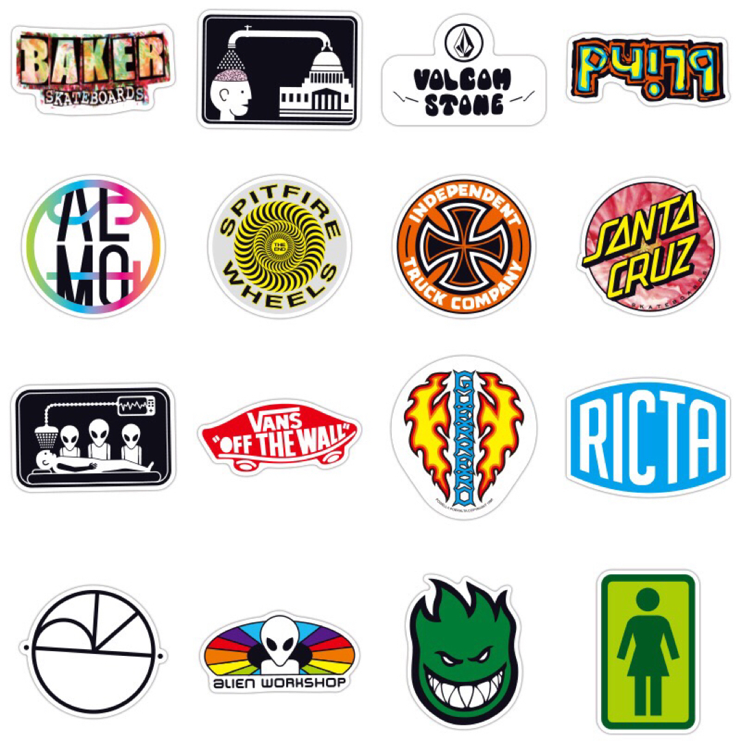たっぷり スケートボード スケボー ストリート系 ステッカー100枚
