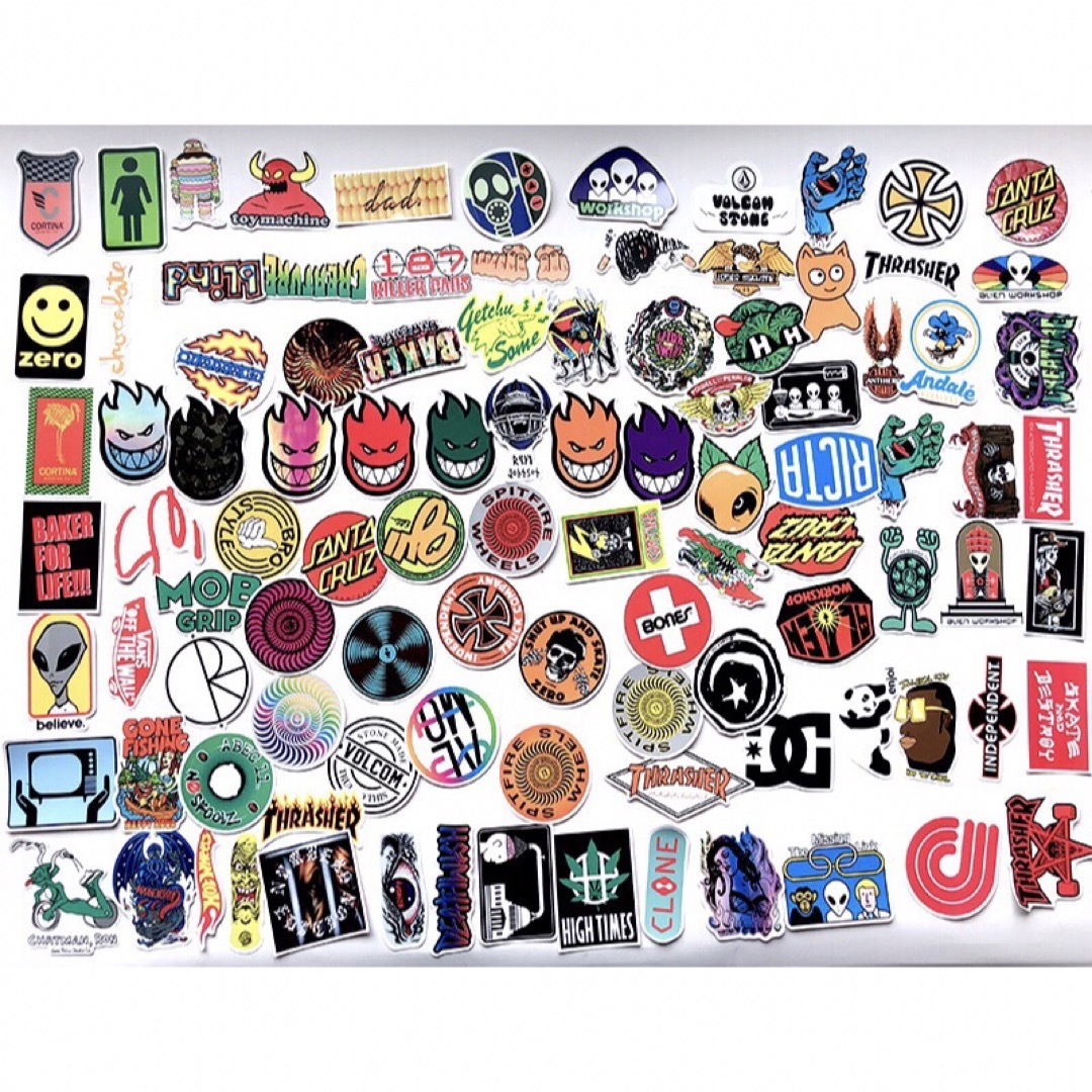 たっぷり スケートボード スケボー ストリート系 ステッカー100枚