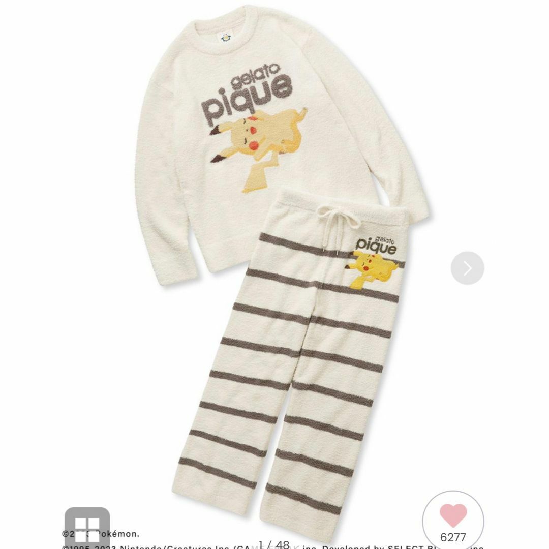 gelato pique - ジェラートピケ ポケモンコラボ ピカチュウ レディース