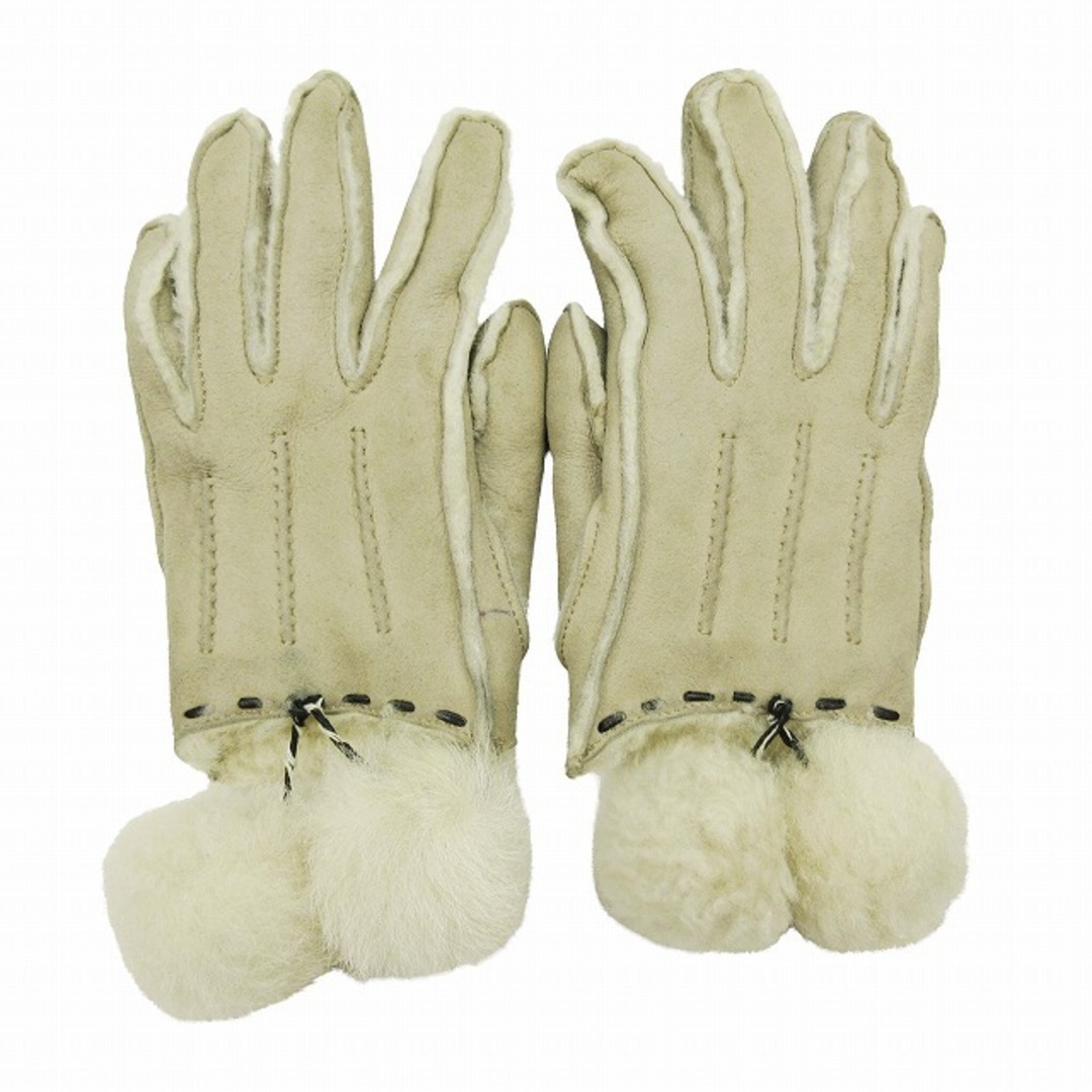 MIU MIU - ミュウミュウ miumiu ムートン グローブ 手袋 ボア ポンポン