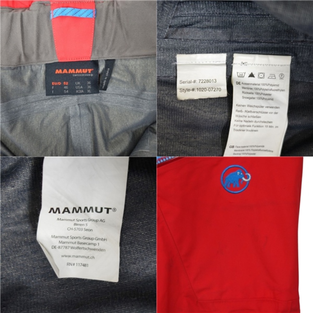 Mammut - マムート MAMMUT スノー ウェア パンツ 1020-07270 メンズXL