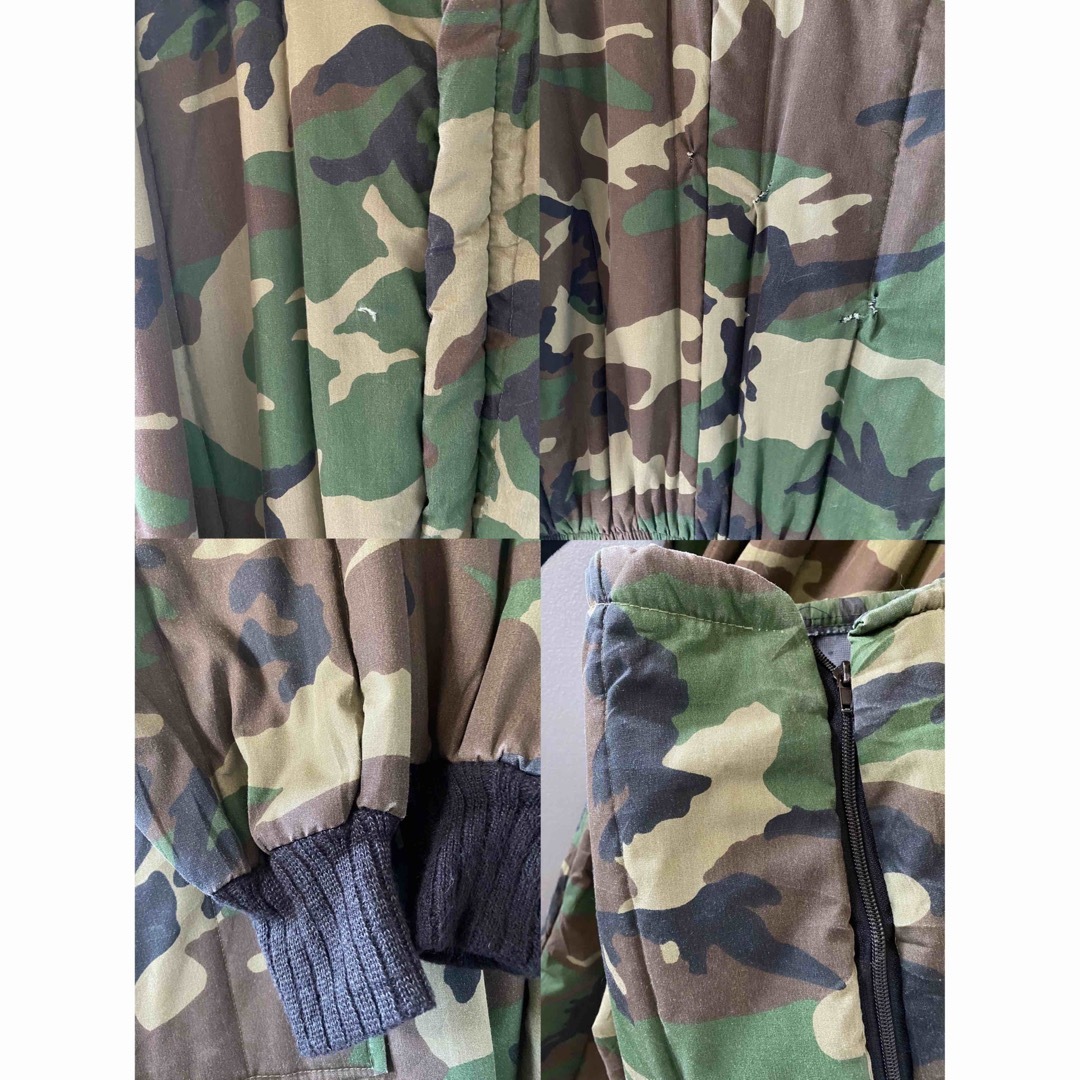 古着 ビンテージ 70s 迷彩 ミリタリー 軍 ワーク 繋ぎ つなぎ 希少 傷