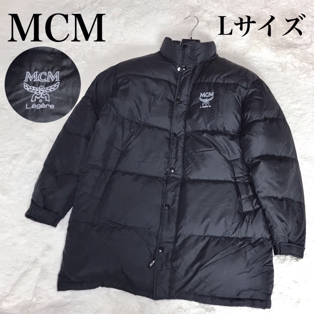 MCM - 美品 MCM 肉厚 Lサイズ ダウンコート 黒 ブラック ダウン
