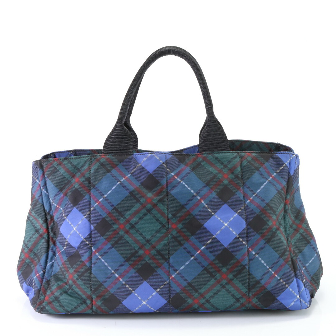 PRADA - 極美品 プラダ カナパ 三角ロゴ チェック トート バッグ