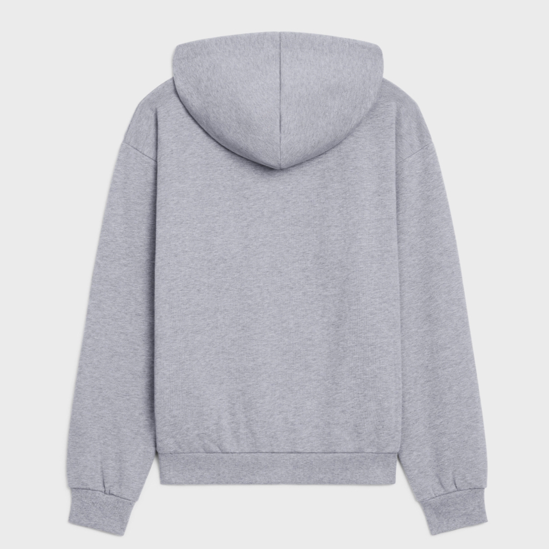 CELINE - CELINE セリーヌ パーカー グレー コットンフリースフーディ