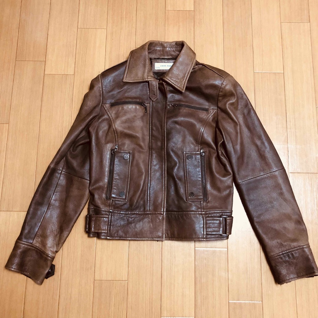 ZARA - ZARA ザラ レディース レザーライダースジャケット Mサイズ