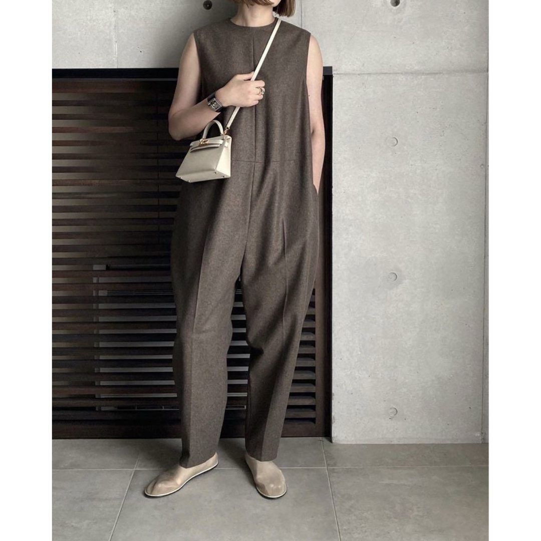 LOHEN フランネルバイカラーステッチオールインワン