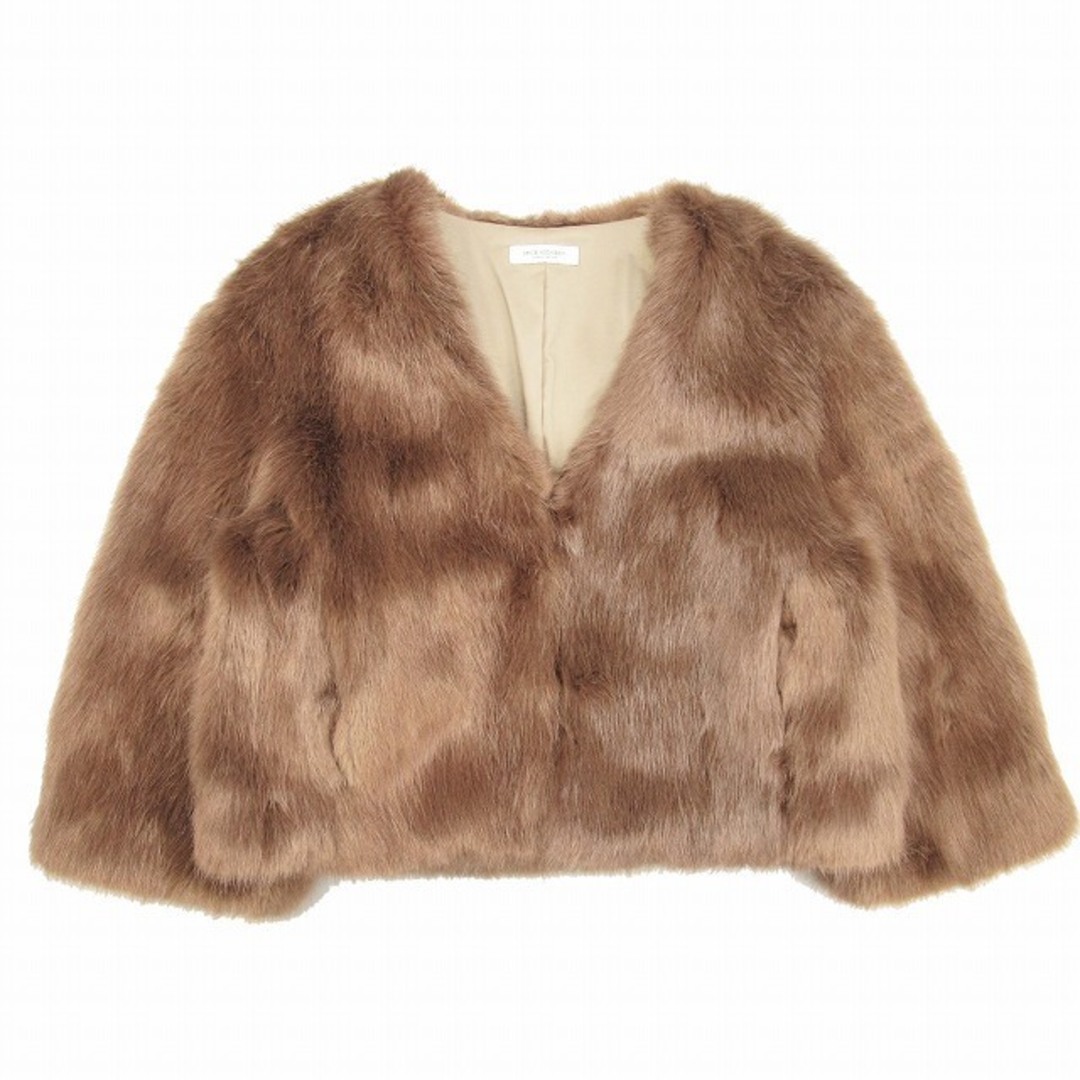 スピックアンドスパン☆ブラウンファーショートコート