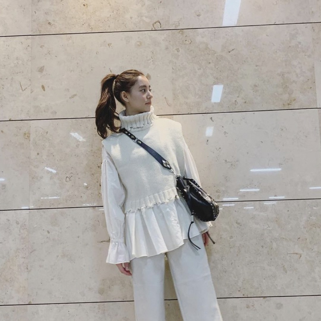 6 (ROKU) - PERVERZE 白ニット ベスト パーバーズの通販 by 7/17-7/22