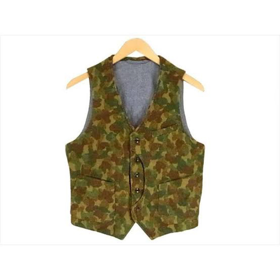 MONITALY - MONITALY モニタリー USA製 迷彩 カモ ウール ベストの通販