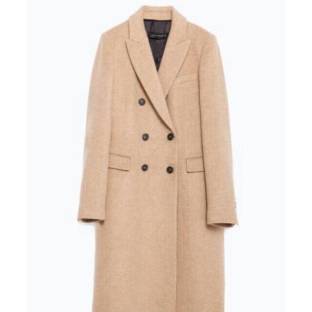 ZARA - Zara 美品💛キャメル ダブルボタン チェスター コートの通販 by