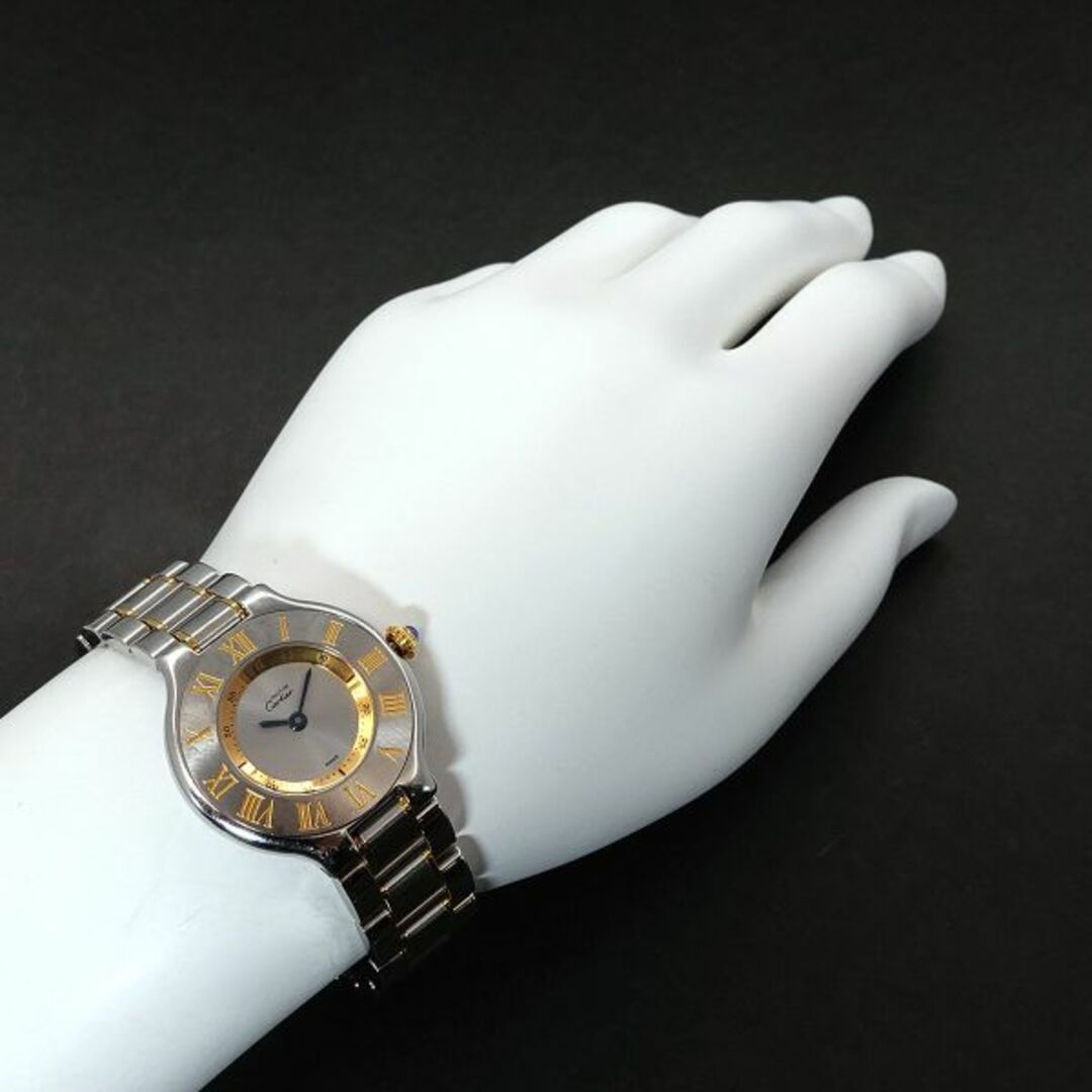 Cartier マスト21 ヴァンティアン レディースクォーツ腕時計 稼働品