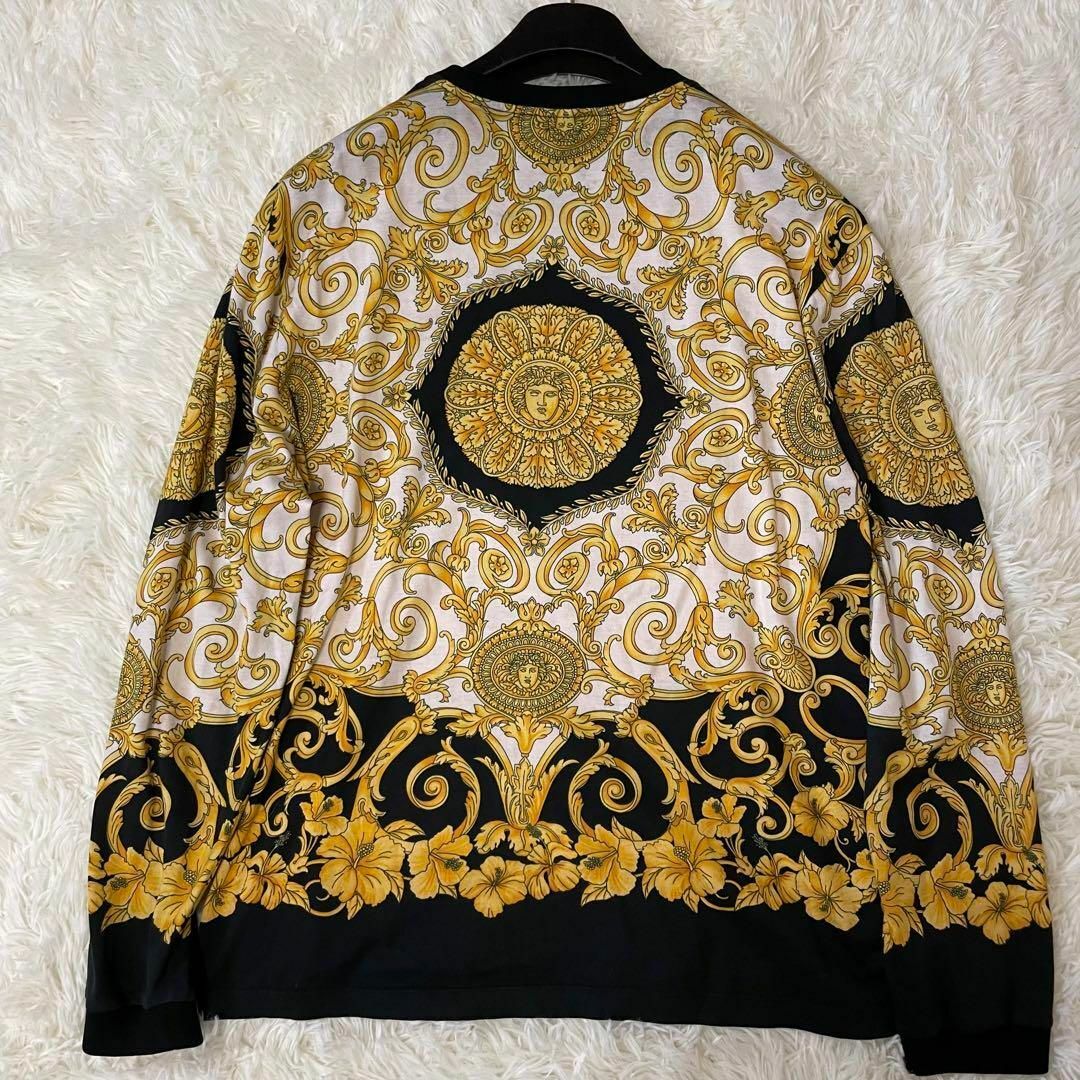 ヴェルサーチ ロンT メデューサ バロック グレカ ゴールド ブラック L