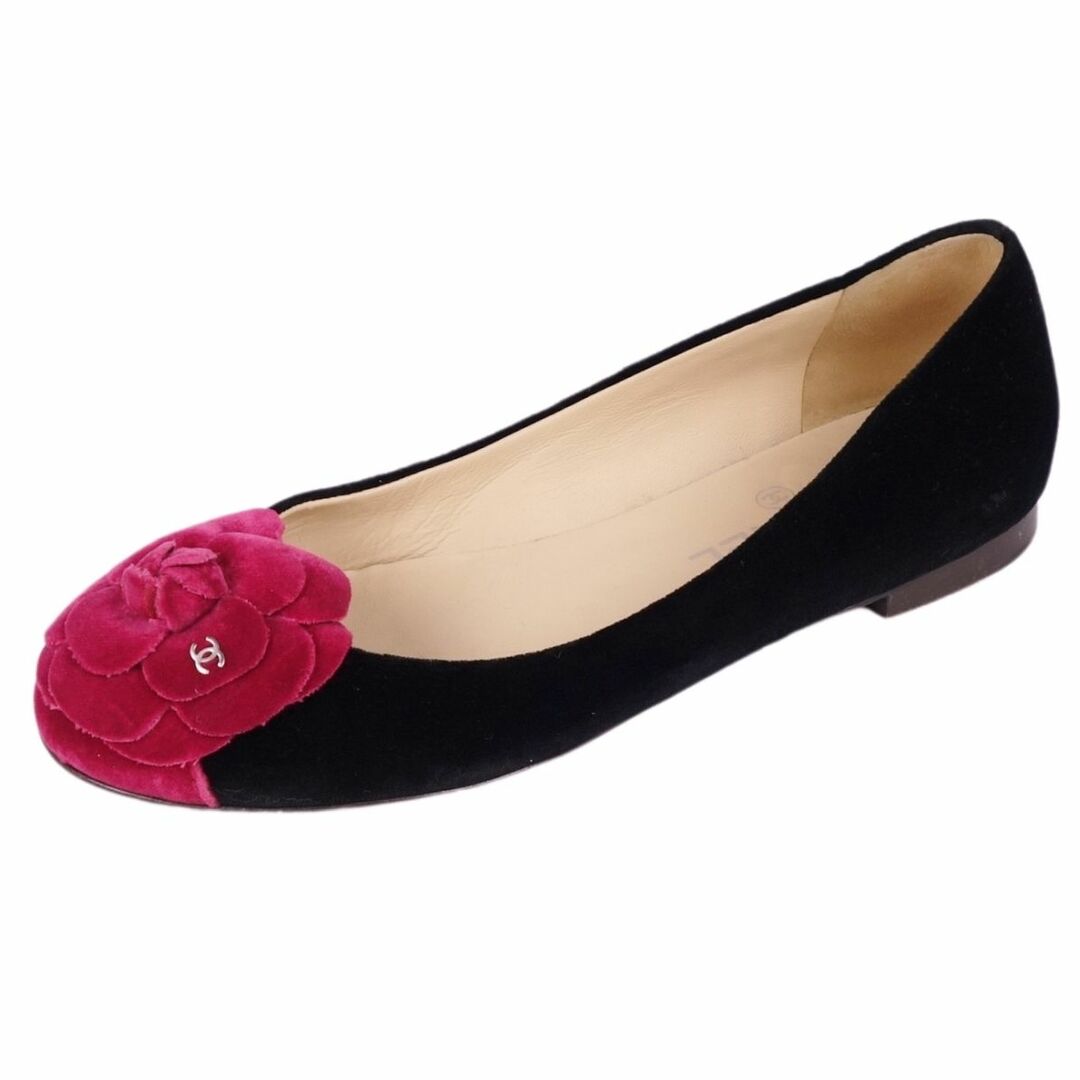 CHANEL - 美品 シャネル CHANEL パンプス フラット ヒール カメリア