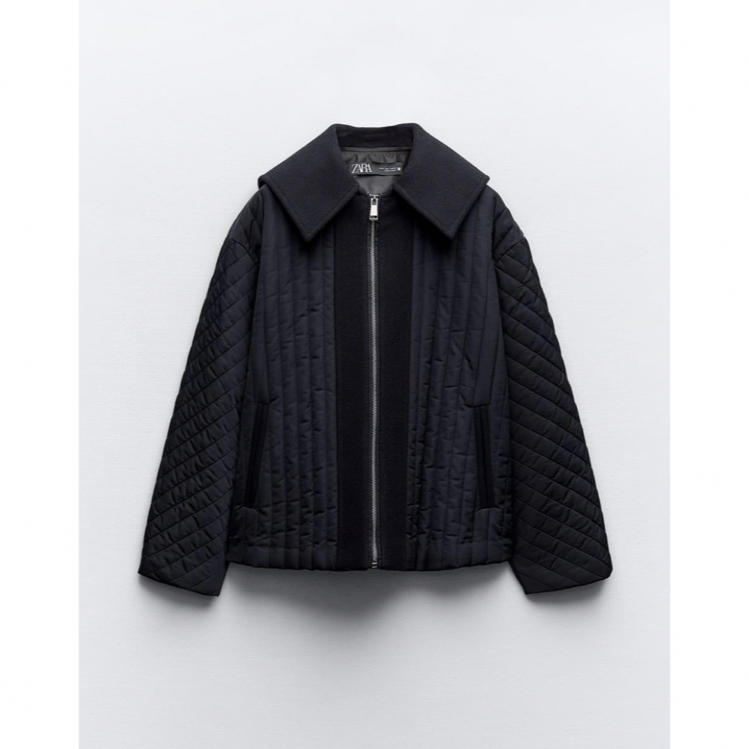 ZARA - コントラスト パフ ジャケット ZARA ザラ コントラストパフ