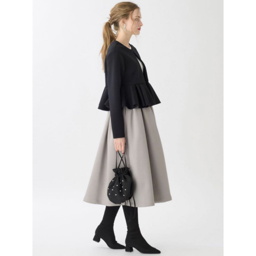 TSURU by Mariko Oikawa - ツルバイマリコオイカワ ノーカラーペプラム