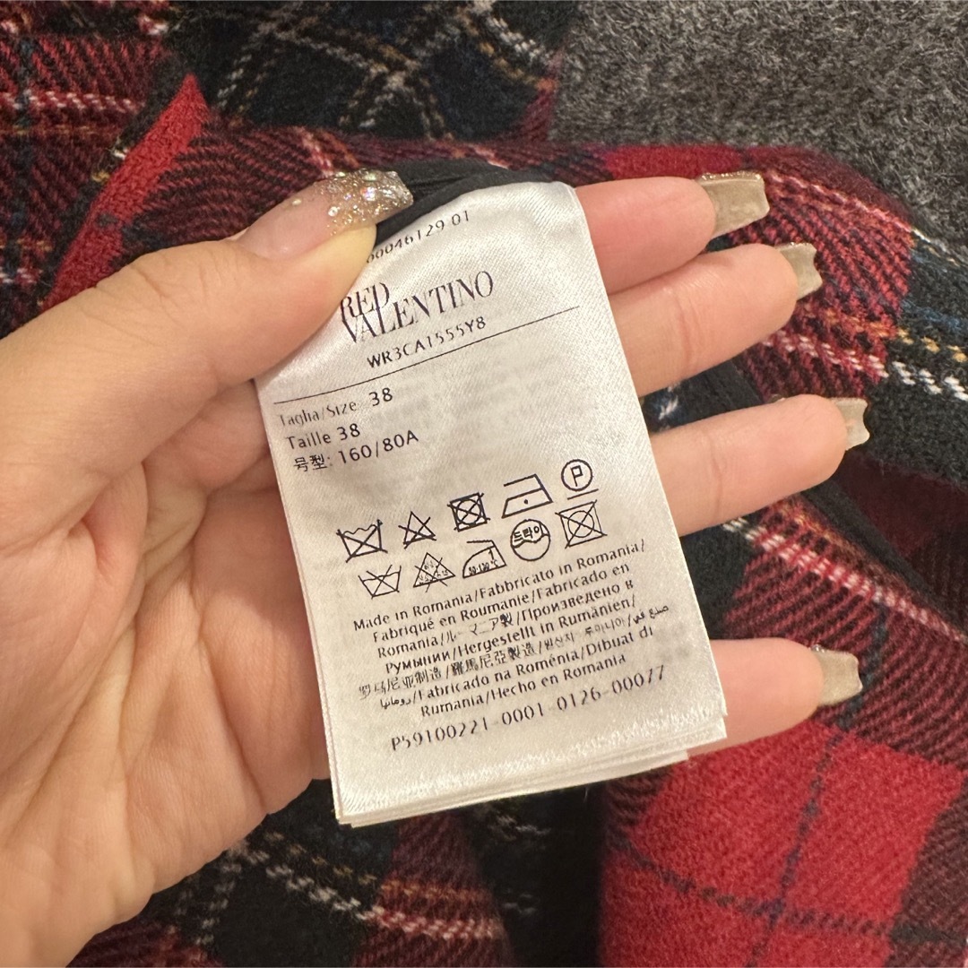 RED VALENTINO - RED VALENTINO 赤チェック コートの通販 by 又来綾