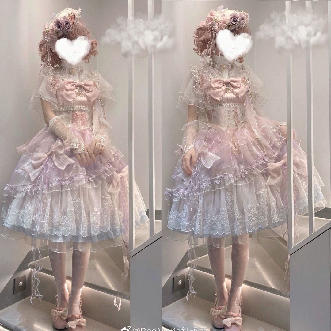 桜花海月 ドレスフルセット☆ピンク 姫ロリ しゅくれどーる ロリィタ