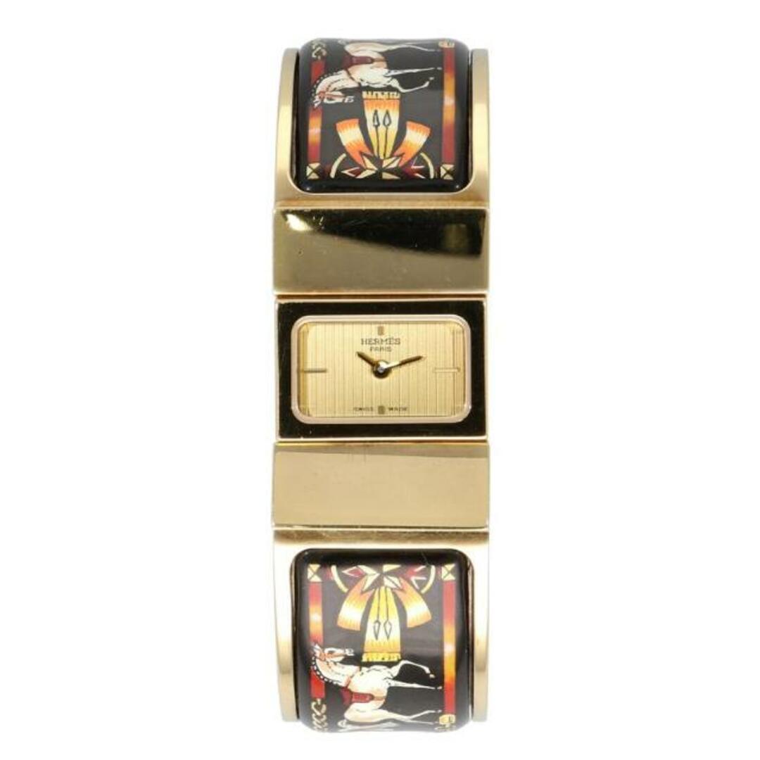 HERMES エルメス/ロケ・バングルウォッチ・七宝焼/レディース/クオーツ