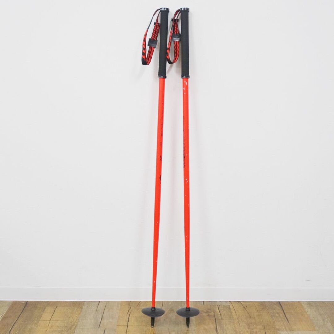 スキー用ストック オレンジシルバー バックカントリー スキーストック