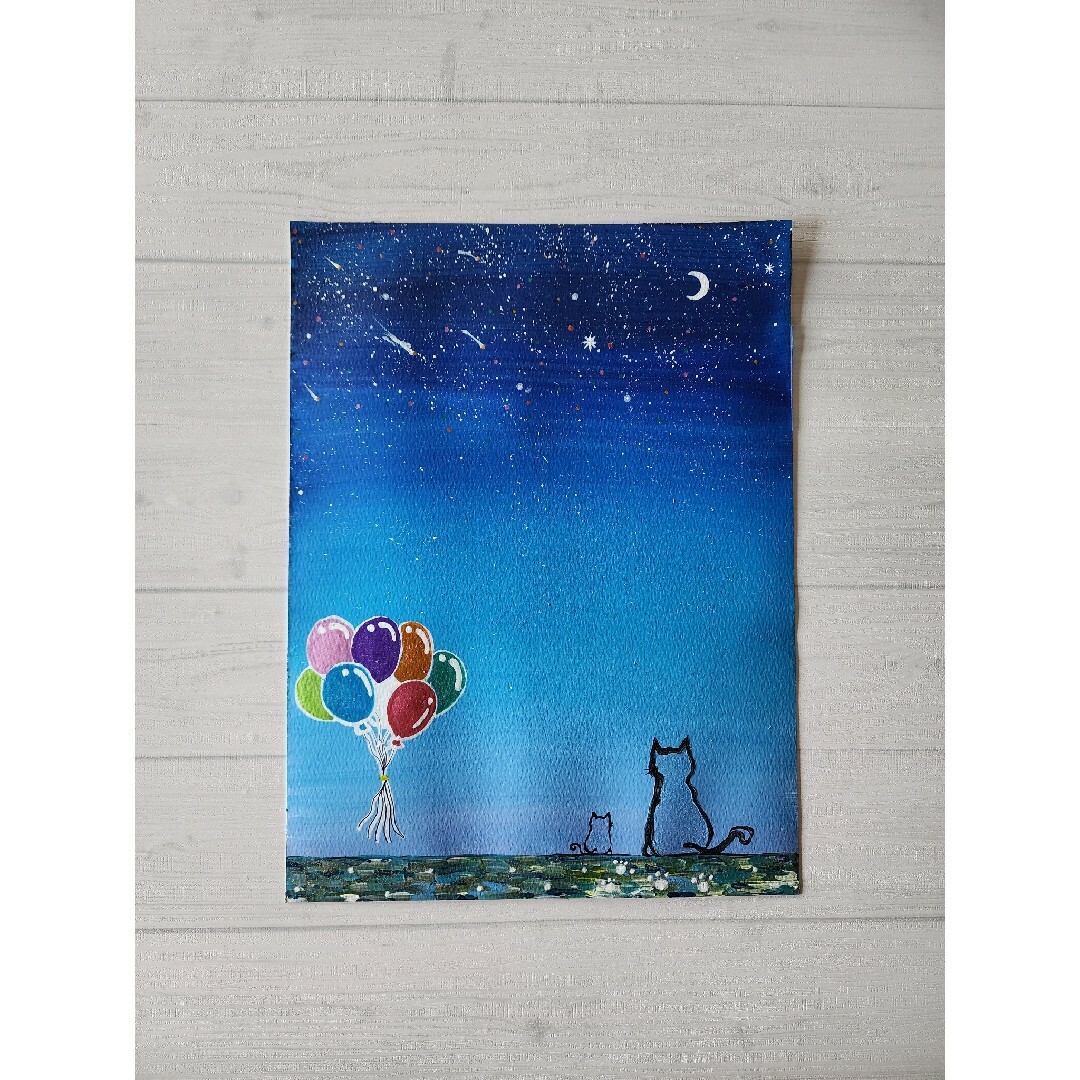 絵 絵画 風景画 アクリル画 アート 猫 猫の絵の通販 by ☆ハッピー