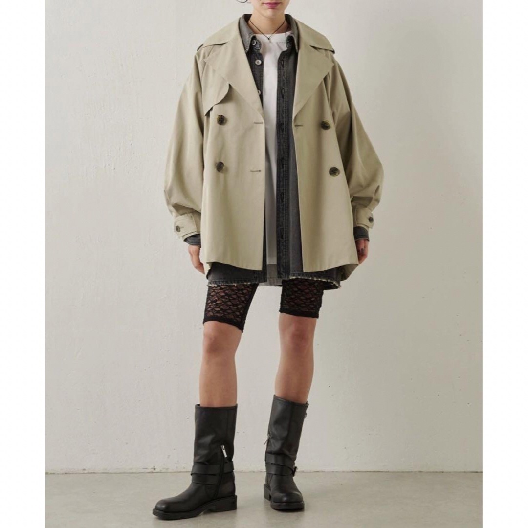 THE PAUSE パフスリーブミドルトレンチコート Whim Gazette(ウィム