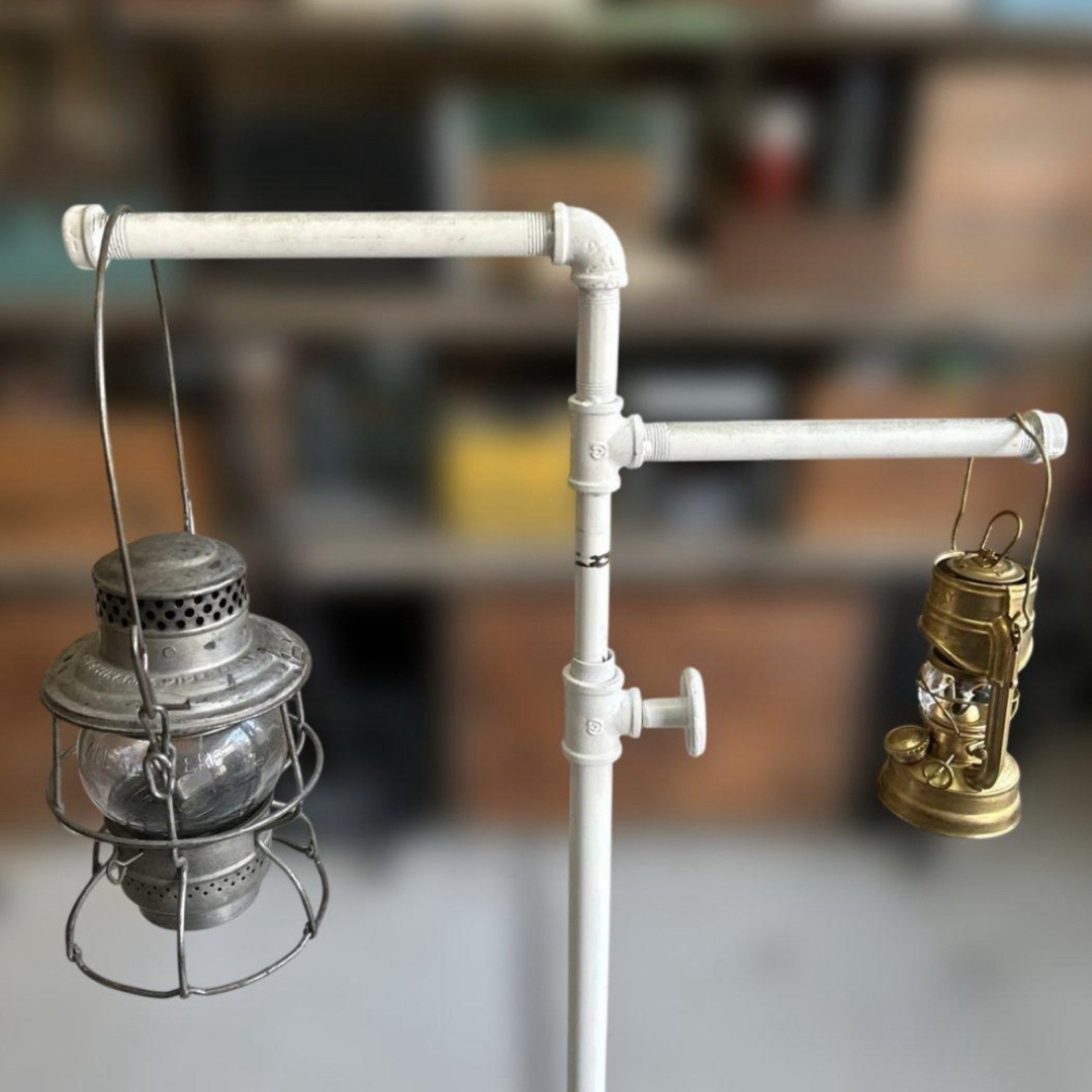 インダストリアル 配管パイプ アイアン ハンガーラック 無骨 シャビー 白