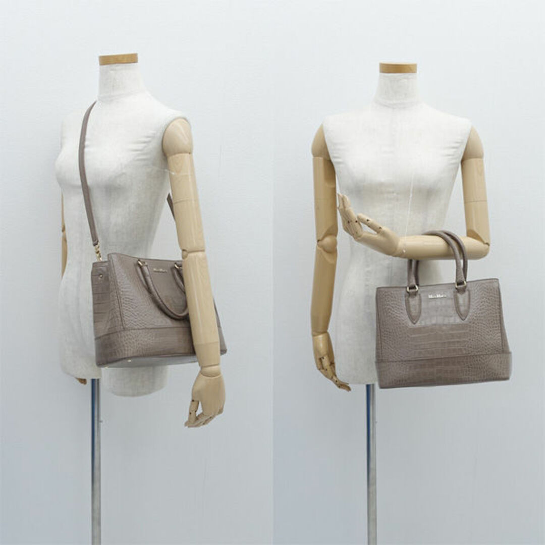 Max Mara - Max Mara / マックスマーラ ◇2wayバッグ/牛革/クロコ型