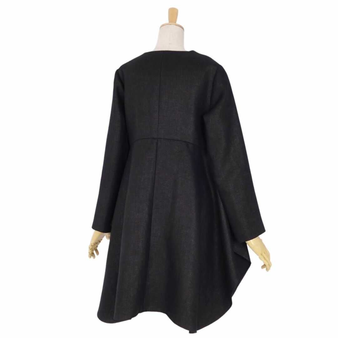 美品 ヨーコチャン YOKO CHAN コート フレアコート 無地 リネン100