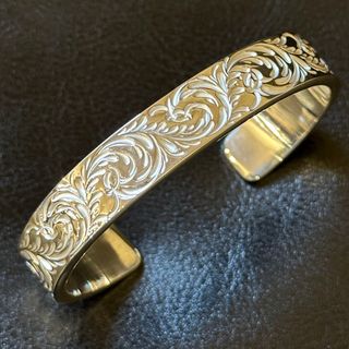 スタジオ マチルダ K18ローズ&唐草彫りバングル 12幅 スタジオ