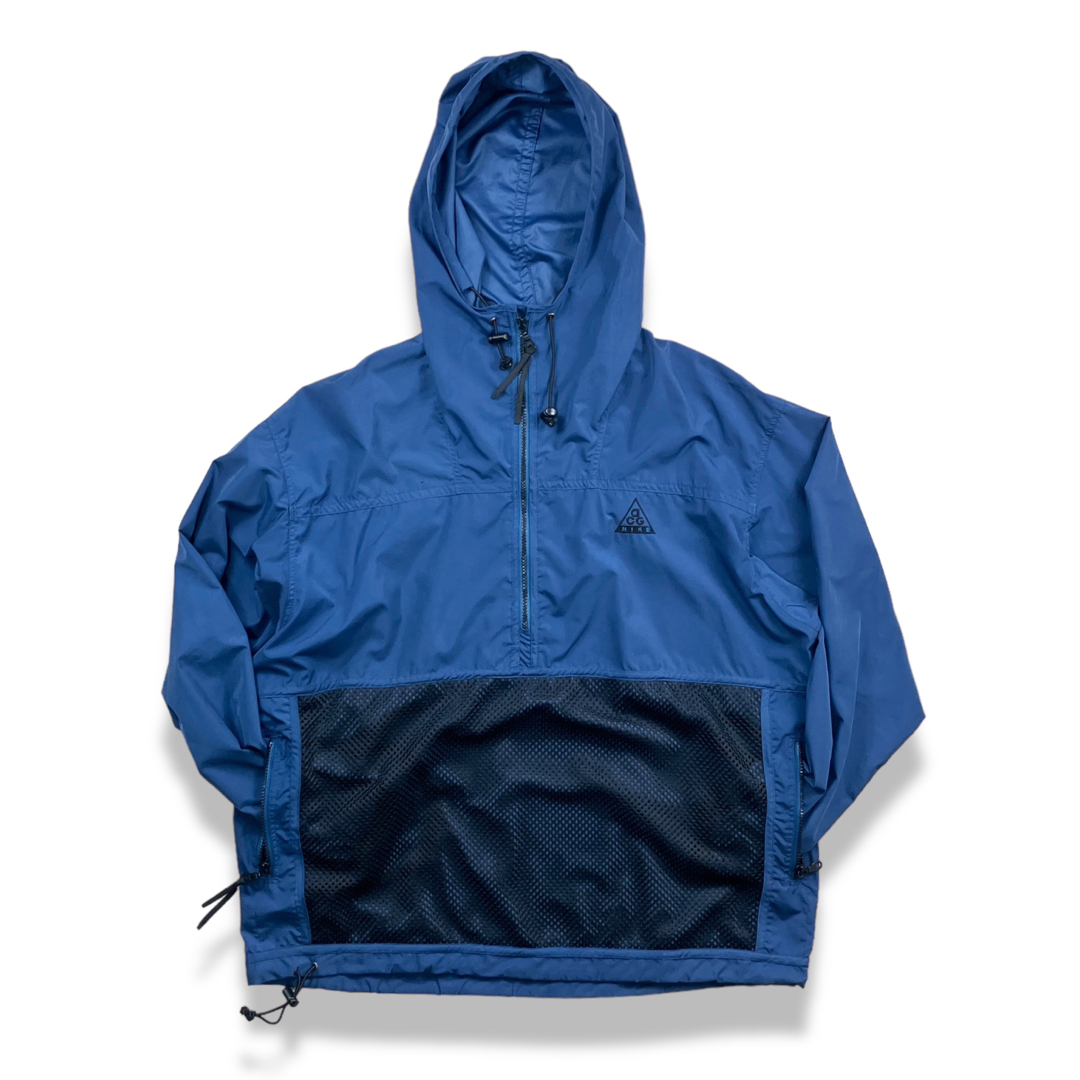 NIKE - 90s NIKE ACG ナイキ ナイロンアノラックパーカー ネイビー