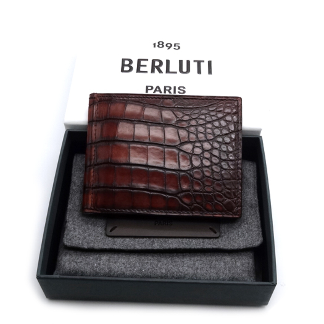 BERLUTI - ベルルッティ アリゲーター レザー マネークリップ クロコ