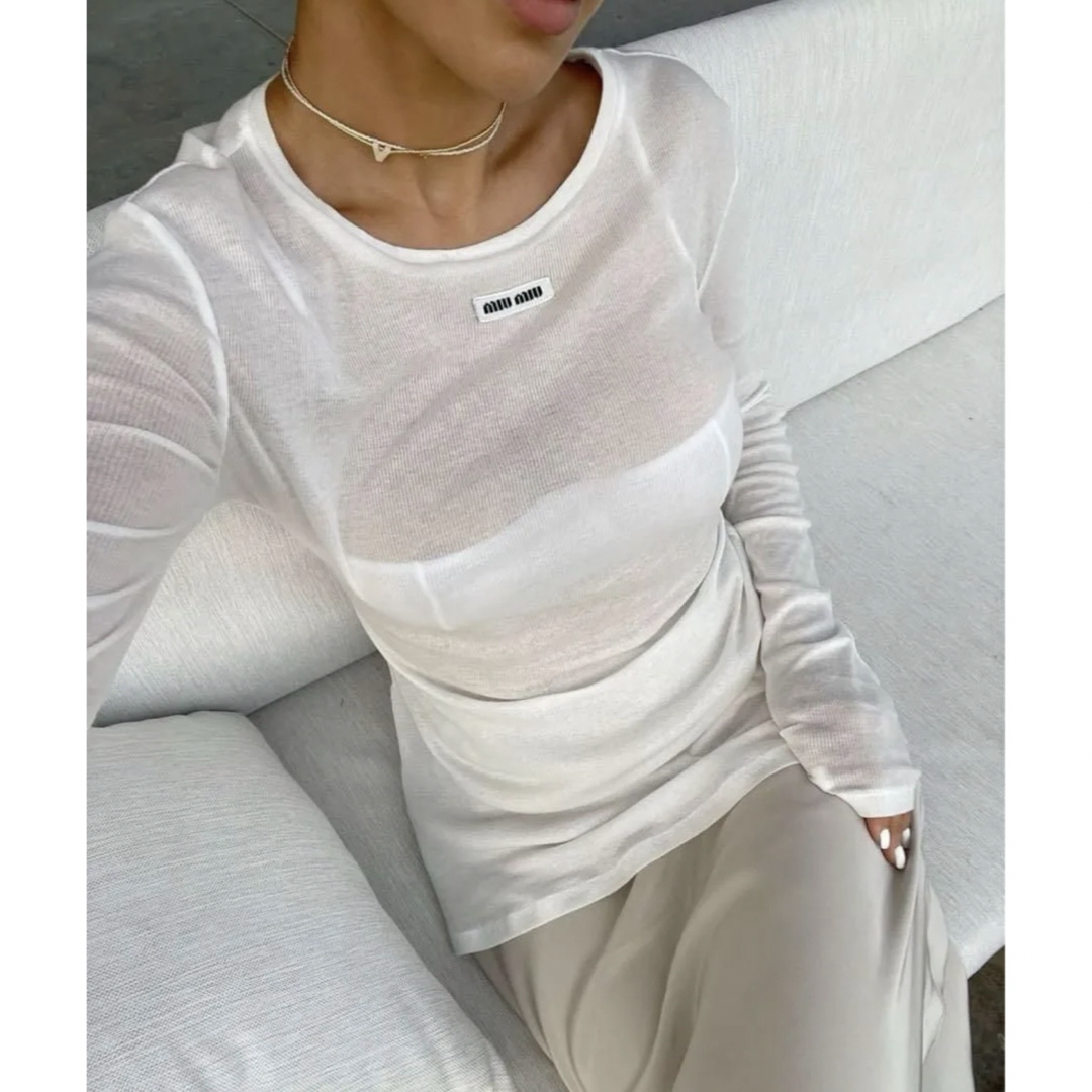 miumiu シアートップス 長袖の通販 by mimimi's shop｜ラクマ