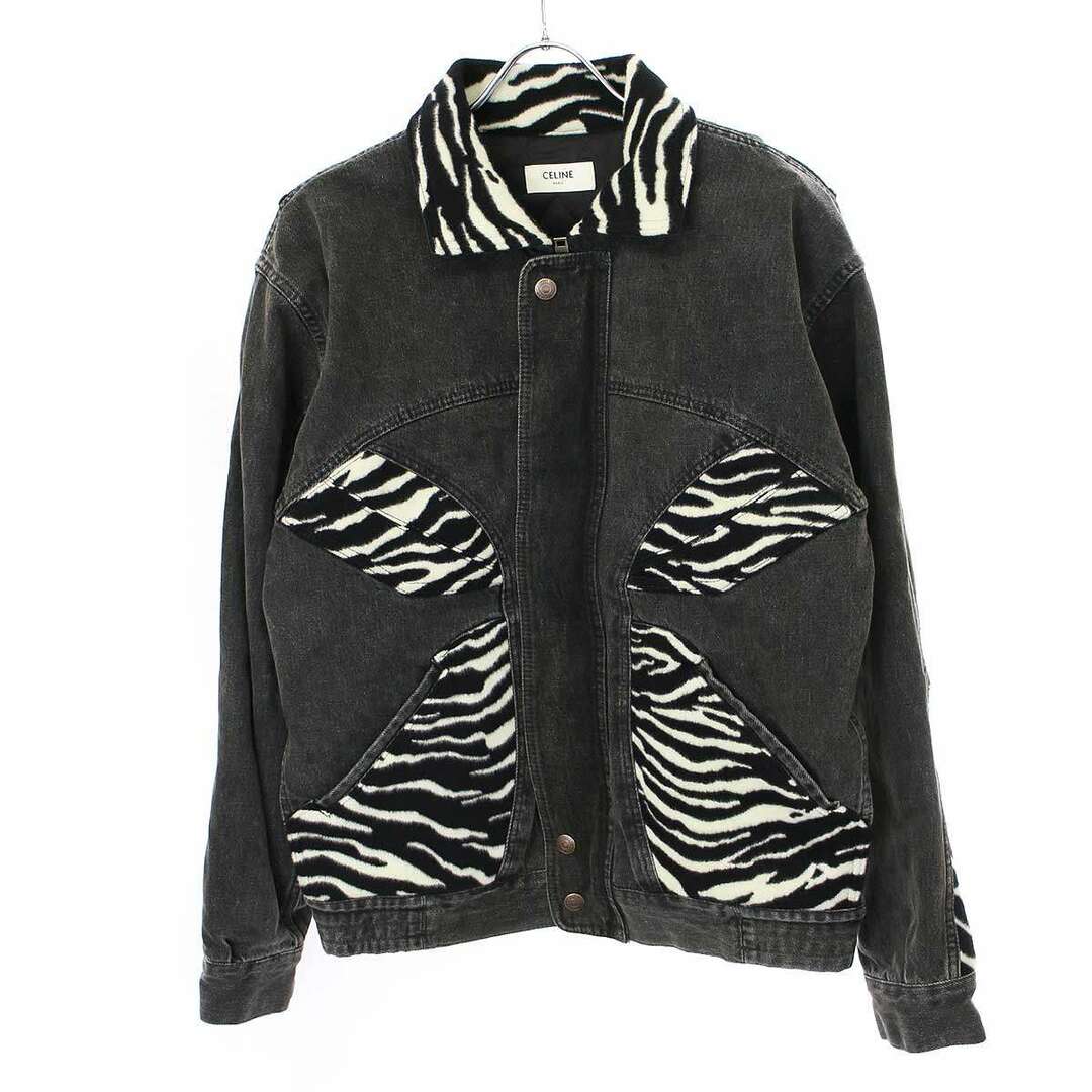 CELINE - CELINE セリーヌ 21AW ルーズ ゼブラ切替デニムジャケット