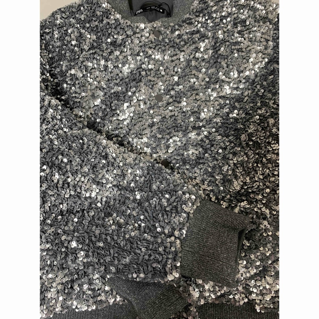 ZARA - ZARA スパンコールジャケット Lの通販 by lilyy's shop｜ザラ