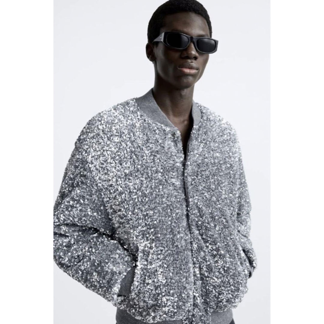 ZARA - ZARA スパンコールジャケット Lの通販 by lilyy's shop｜ザラ