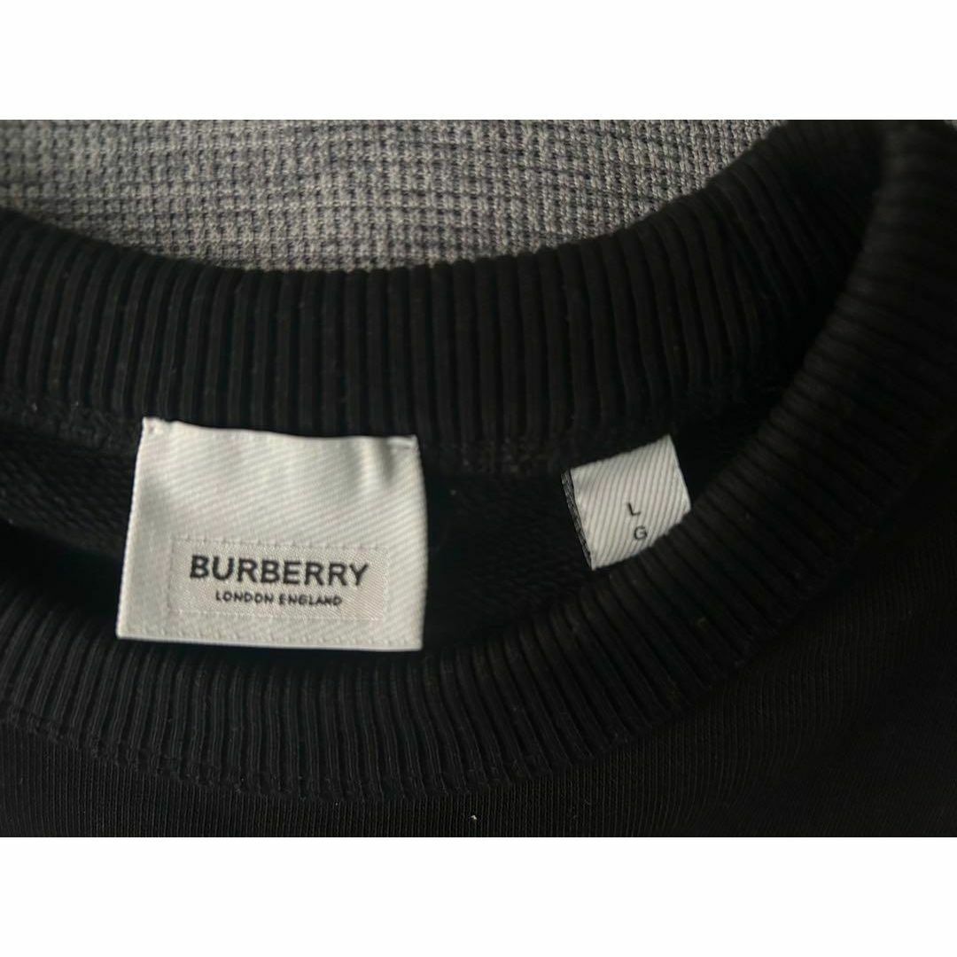 BURBERRY - バーバリー TB コットン スウェットシャツ ブラック L