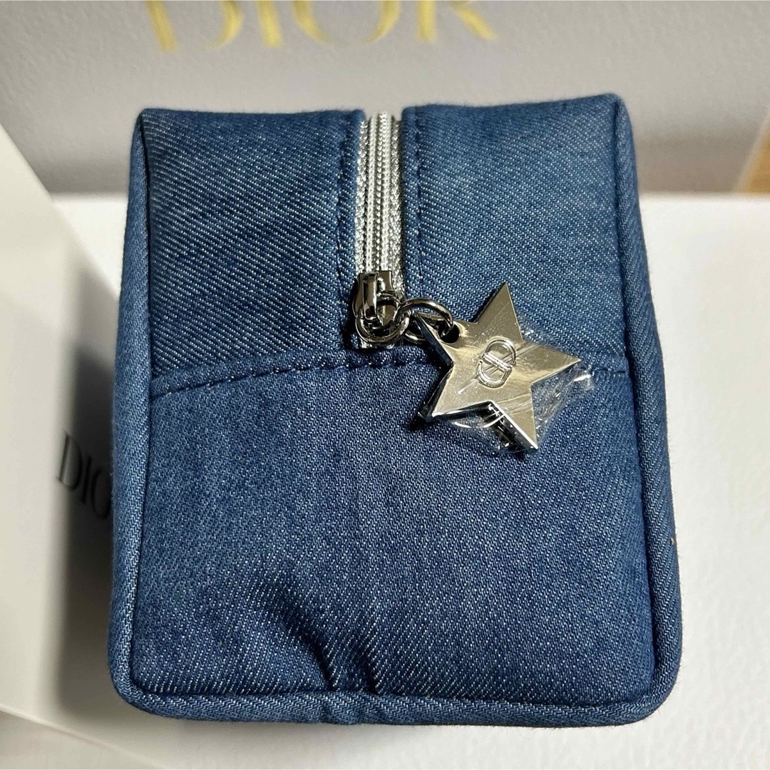 Dior - ディオール ノベルティ ポーチ デニム ブルー スクエア 2024