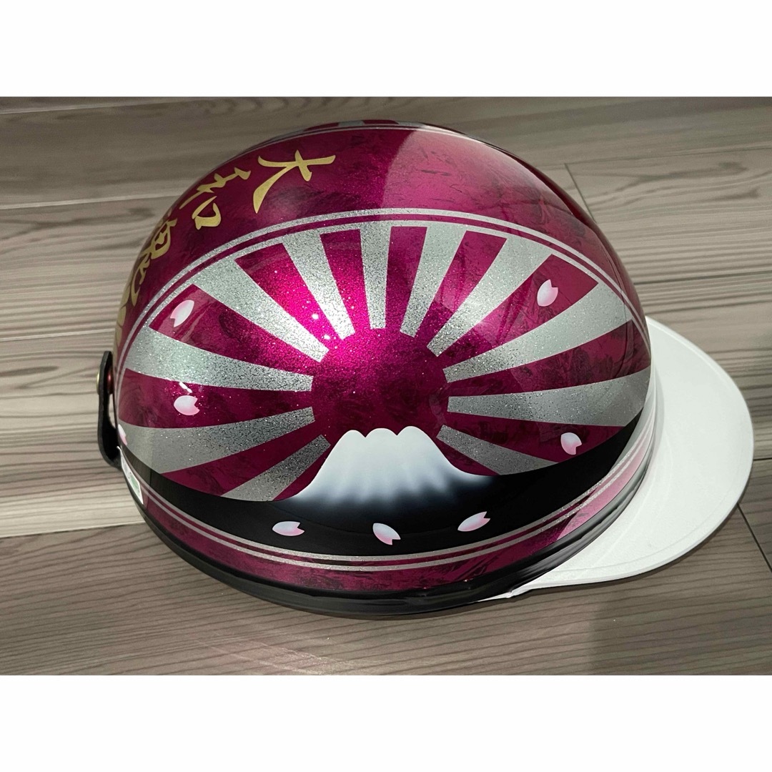 ピンクラメ 富士日章 コルク半 ヘルメット 桜の通販 by paint｜ラクマ
