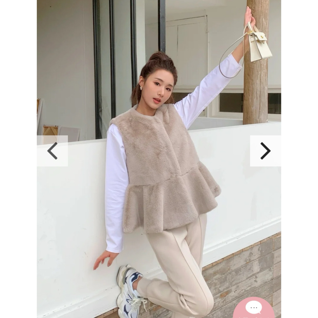 BIRTHDAY BASH - BIRTHDAY BASH FUR PEPLUM VEST ファーぺプラムベスト