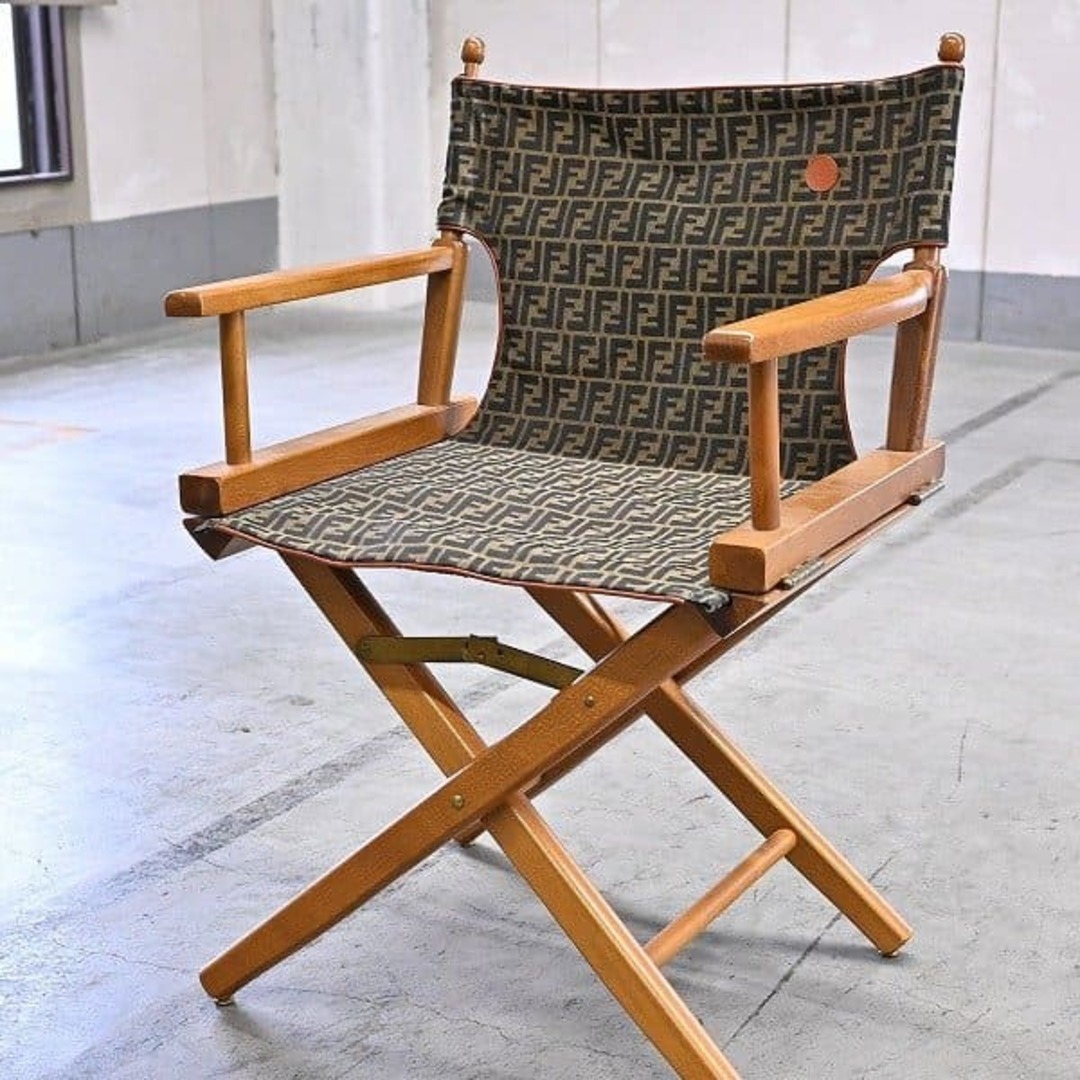 最高級 FENDI CASA「ズッカ」ディレクターズチェアa フォールディング