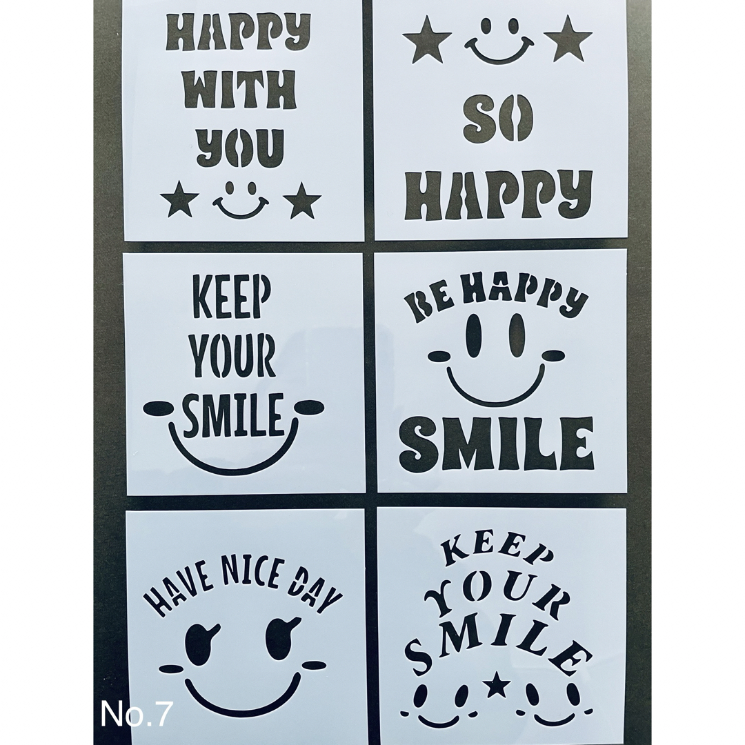ステンシルシート スマイル No.7の通販 by miyu｜ラクマ