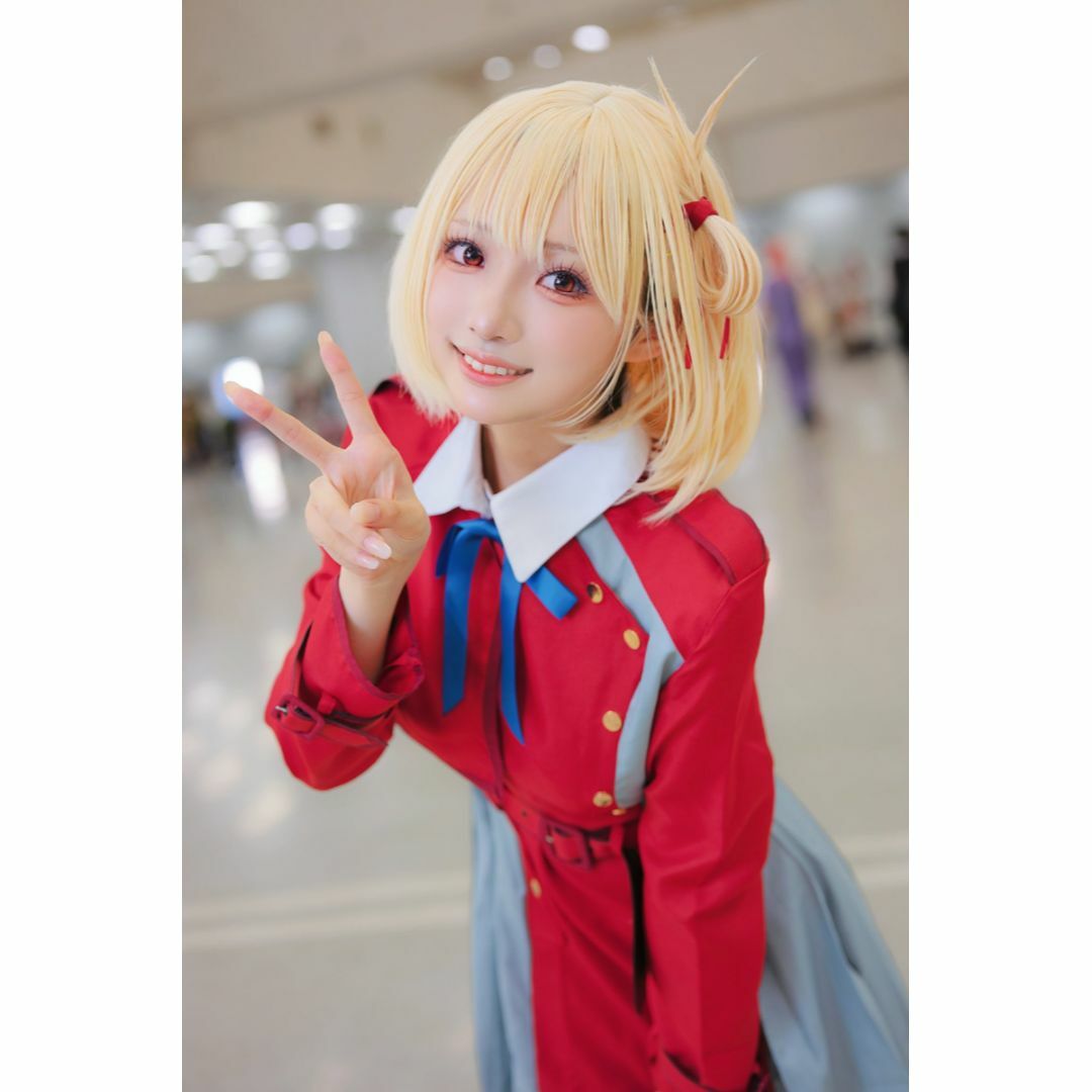 錦木千束 ウィッグ コスプレ リコリスリコイル 耐熱 58cm【現物写真有