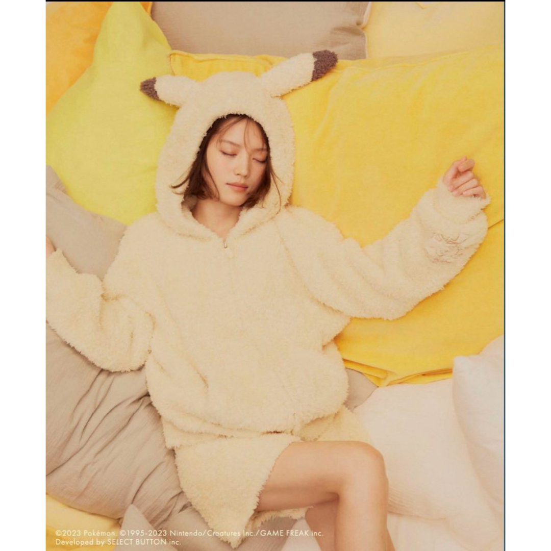 ジェラートピケ ポケモン ピカチュウ パーカー ハーフパンツ パジャマ